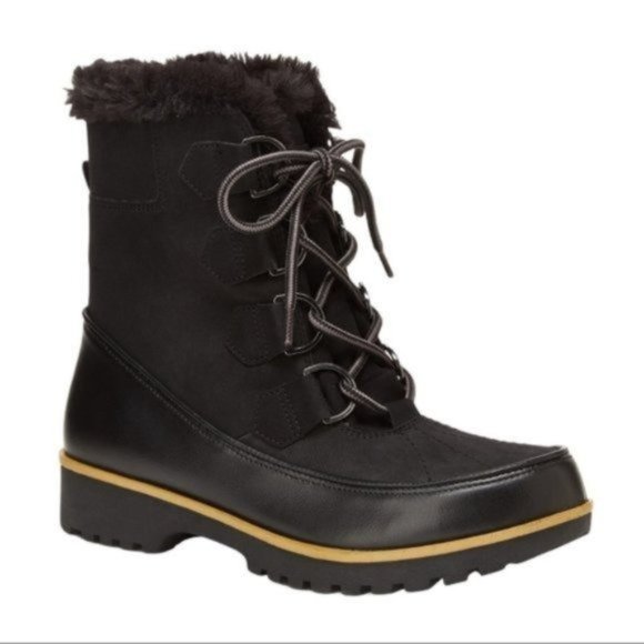 Jambu JBU Maldive Faux Fur Cuff Weather Ready Waterproof Boot Black - NEW Size 6 - Picture 2 of 6